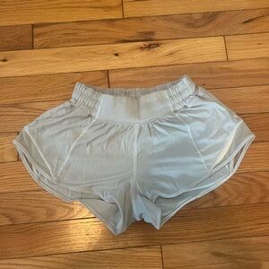 White lululemon hotty hot shorts